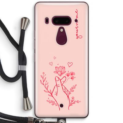 Giving Flowers: HTC U12+ Transparant Hoesje met koord