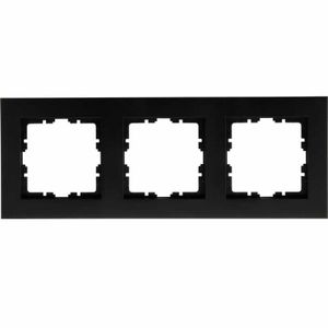 Kopp HK07 Pure Afdekraam 3-voudig mat-zwart verticaal of horizontaal te plaatsen 407050004