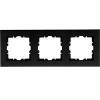 Kopp HK07 Pure Afdekraam 3-voudig mat-zwart verticaal of horizontaal te plaatsen 407050004