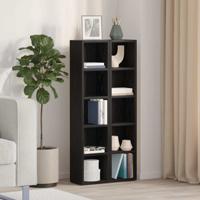 CD-kasten 2 st 21x16x93,5 cm spaanplaat zwart eikenkleurig