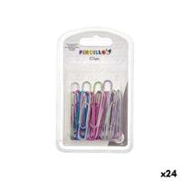 Clip Pincello Multicolour Metaal Groot (24 Stuks)