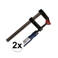 Lijmklem - 2x - metaal - 15 x 5 cm - klein - hobbyklem