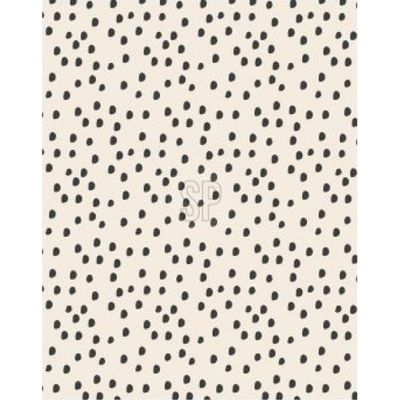 Polyester fleece deken/dekentje/plaid 130 x 170 cm beige met zwarte stippen