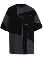 Feng Chen Wang t-shirt en coton à empiècements - Noir - thumbnail