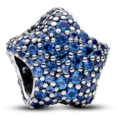 Pandora 793026C01 Bedel Bold Pave Star zilver-kristal blauw
