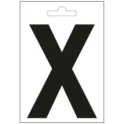Nautic letter X zwart 100 mm.