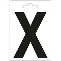 Nautic letter X zwart 100 mm.