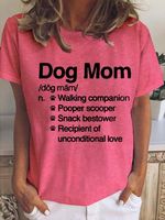 Funny Dog Mom Casual Crew Neck Top - thumbnail
