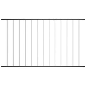 VidaXL Hekpaneel 1,63x0,75 m gepoedercoat staal zwart
