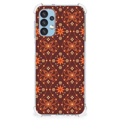 Samsung Galaxy A13 (4G) Doorzichtige Silicone Hoesje Batik Brown Samsung Galaxy A13 (4G) Doorzichtige Silicone Hoesje Batik Brown