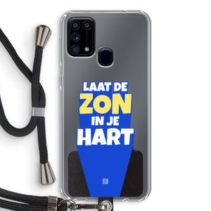 Laat de zon in je hart: Samsung Galaxy M31 Transparant Hoesje met koord