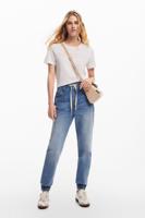 Denim jogger broek - BLUE - XL - thumbnail