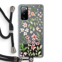 Botanical sweet flower heaven: Samsung Galaxy S20 FE / S20 FE 5G Transparant Hoesje met koord