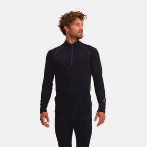 Zip-Neck Thermo Longsleeve Heren | Zwart | XXL
