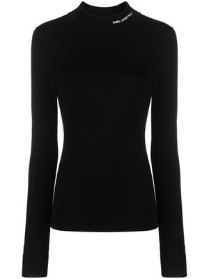 Karl Lagerfeld pull à col roulé - Noir