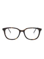 Saint Laurent Eyewear lunettes de vue carrées à effet écailles de tortue - Marron - thumbnail