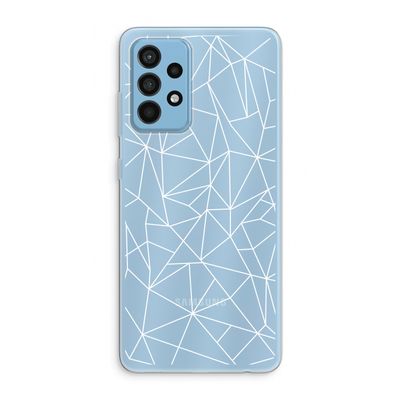 Geometrische lijnen wit: Samsung Galaxy A52 Transparant Hoesje