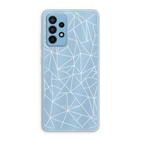 Geometrische lijnen wit: Samsung Galaxy A52 Transparant Hoesje