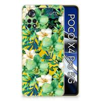 Xiaomi Poco X4 Pro 5G | TPU Case | Orchidee Groen