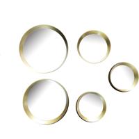 Spiegel Set - Trion Arij - 24.8x24.8cm - 5 Stuks Hangspiegels in Frame - Goud Spiegel Set - Trion Arij - 24.8x24.8cm - 5 Stuks Hangspiegels in Frame - Goud
