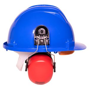 Bouwhelm met oorkap - Blauw