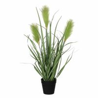 Riet grasplant kunstplant groen in kunststof pot H53 x D30 cm   -