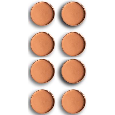 Zeller Whiteboard Magneten - extra sterk - 8x - rose goud - 2 cm - koelkast magneet