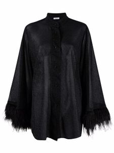 Oséree blouse à effet métallisé - Noir