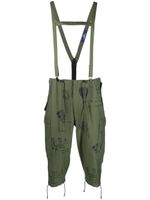 Junya Watanabe MAN pantalon court à imprimé graphique - Vert