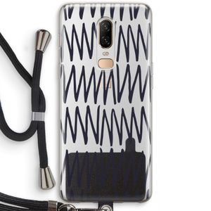 Marrakech Zigzag: OnePlus 6 Transparant Hoesje met koord
