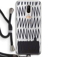 Marrakech Zigzag: OnePlus 6 Transparant Hoesje met koord