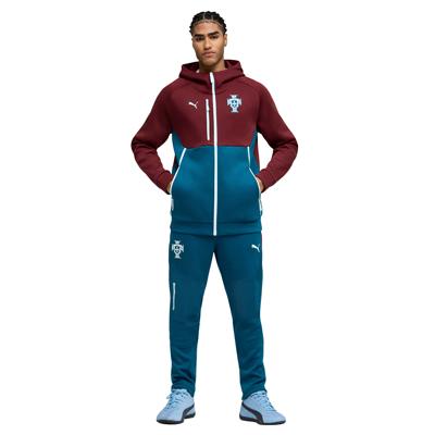 PUMA Portugal Pumatech Trainingspak Hooded 2026-2028 Bordeauxrood Blauwgroen Wit PUMA Portugal Pumatech Trainingspak Hooded 2026-2028 Bordeauxrood Blauwgroen Wit