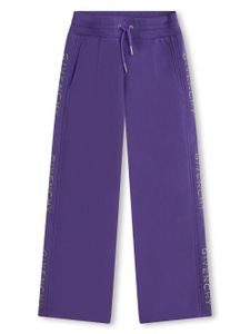 Givenchy Kids pantalon de jogging à logo brodé - Violet