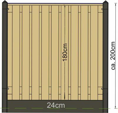 Berton paal IJssel gecoat tussenmodel 280 cm Tuindeco - Tuindeco