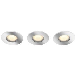 Philips Lighting Hue LED-inbouwlamp 871951434081700 Hue White Amb. Adore Deckenspots rund 3 flg. silber 350lm 3xinkl. Dimmschalter GU10 15 W