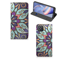 OPPO Reno4 Z 5G Smart Cover Purple Flower - thumbnail