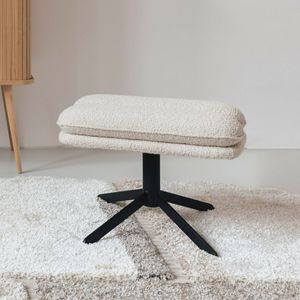 Zuiver Hocker 'Tyler' Bouclé, kleur Naturel