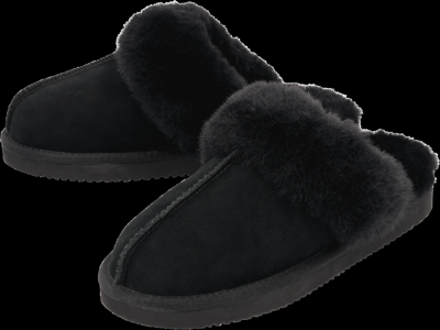 esmara Leren dames pantoffels (Zwart, 39)