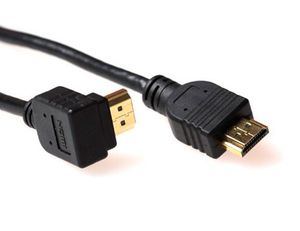 ACT 1 meter HDMI High Speed kabel v2.0 HDMI-A male haaks - HDMI-A male recht