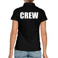 Crew poloshirt - zwart - voor dames - team polo t-shirt