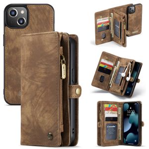 Caseme - vintage 2 in 1 portemonnee hoes - iPhone 13 - Bruin