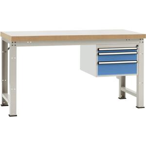 Manuflex WP5412.5012 Compleet werkbank reden PROFI standaard met Beuken massief-plaat, bxdxh = 1500 x 700 x 840 mm