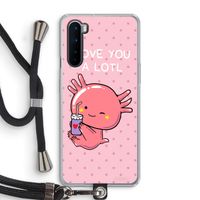 Love You A Lotl: OnePlus Nord Transparant Hoesje met koord