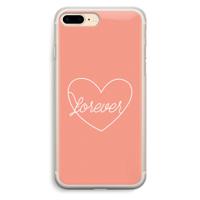 Forever heart: iPhone 7 Plus Transparant Hoesje