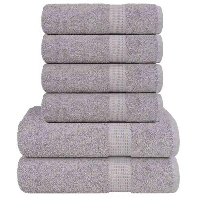 VidaXL 6-delige handdoekenset 360 g/m² 100% katoen bruin