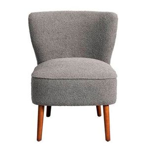 Fauteuil Lexi - Stof Teddy antraciet - Leen Bakker