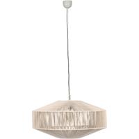 LED Hanglamp E27 - 1-Lichts Rond - 61cm - Cremewit Metaal