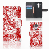 Telefoonhoesje met Naam Huawei Mate 10 Pro Angel Skull Rood - thumbnail