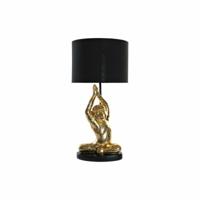 Bureaulamp DKD Home Decor Zwart Gouden Polyester Hars Aap (25 x 25 x 48 cm)