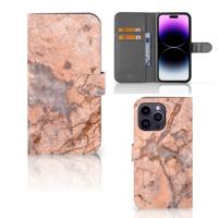 iPhone 15 Pro Max | Bookcase | Marmer Oranje